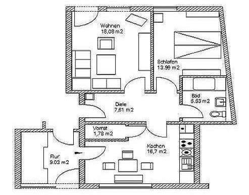 Apartmán Fewo Thul Plein Pokoj fotografie